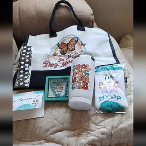 Dog Mom Tote and Accessories Set